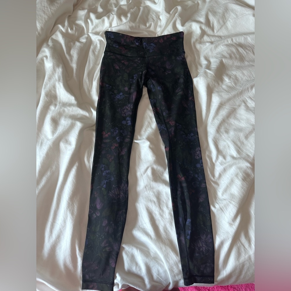Lululemon leggings with floral design
